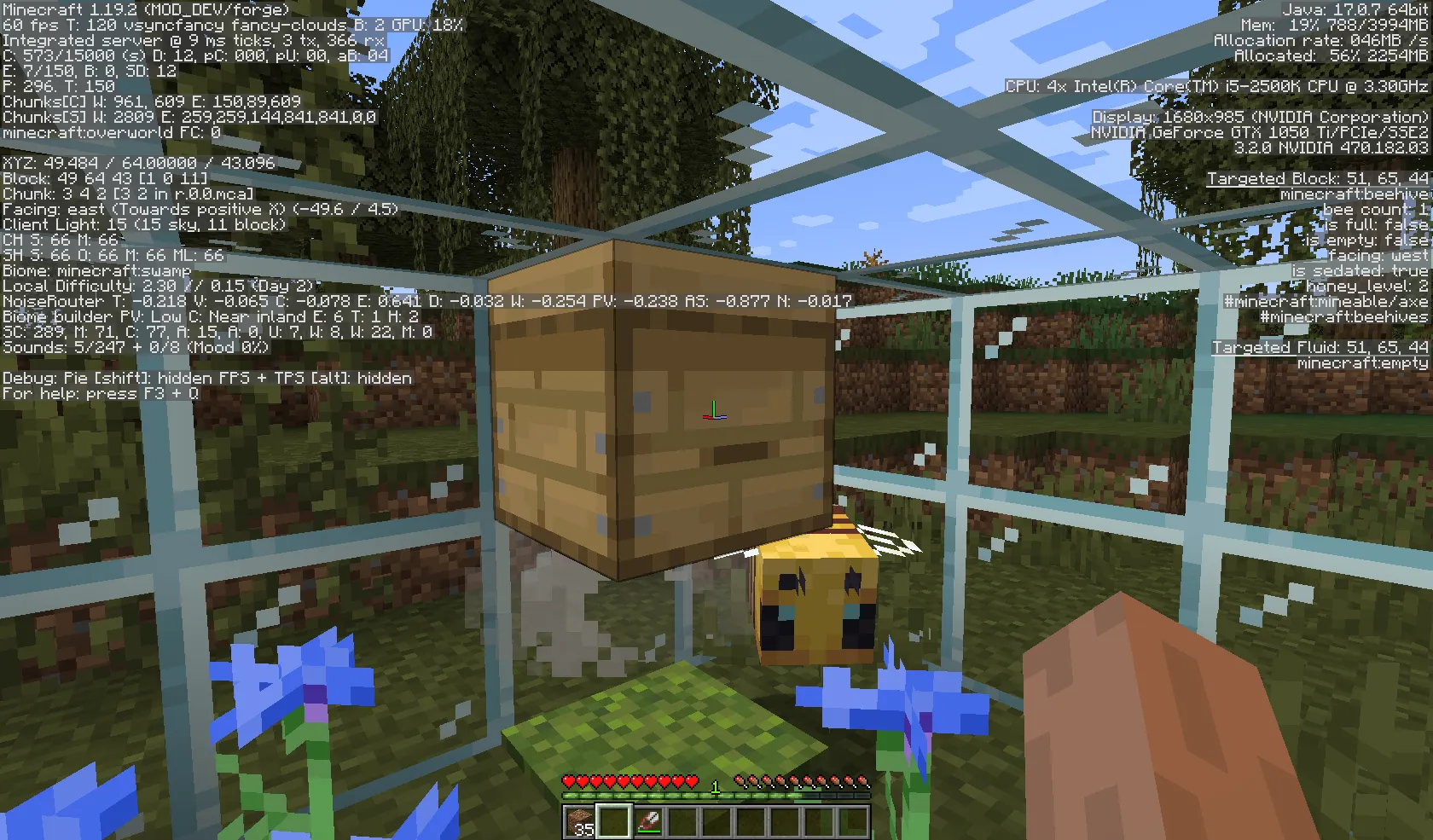 CustomDebug — скриншот 1 (Моды, Minecraft)