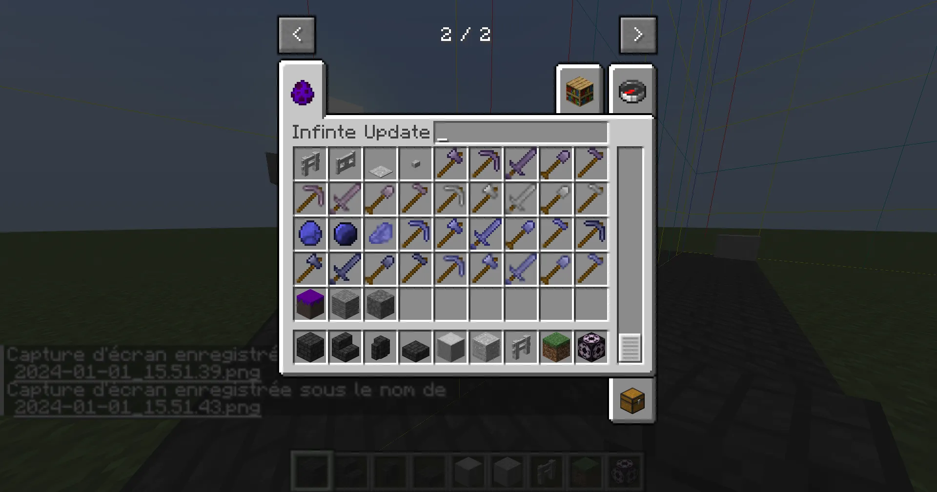 Infinite Dark Depths Update, Моды, Minecraft