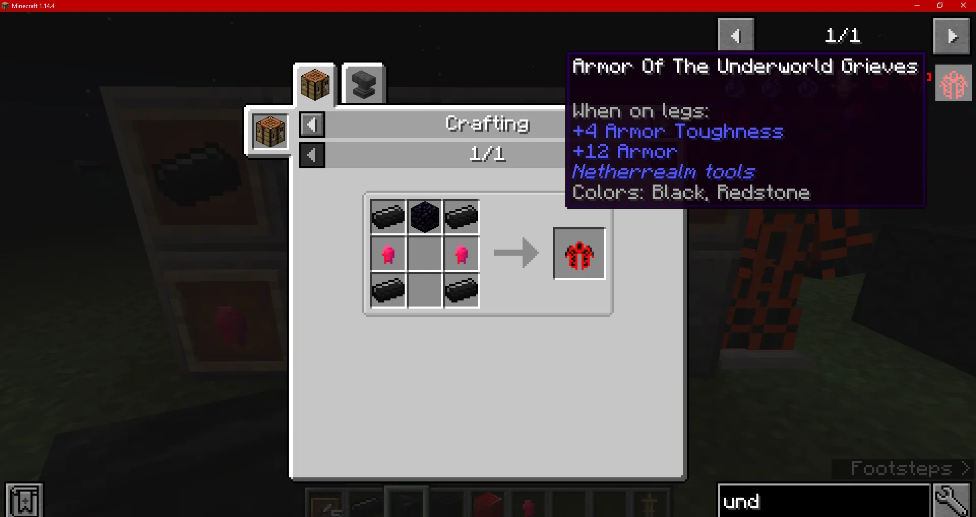 Kabuto's armor series 2; netherrealm tools, Моды, Minecraft