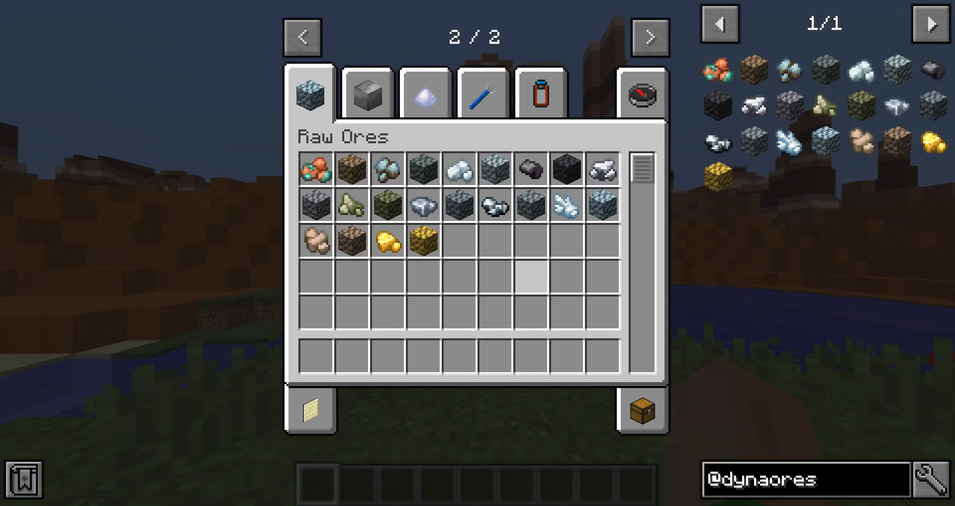 Dynamic Raw Ores, Моды, Minecraft