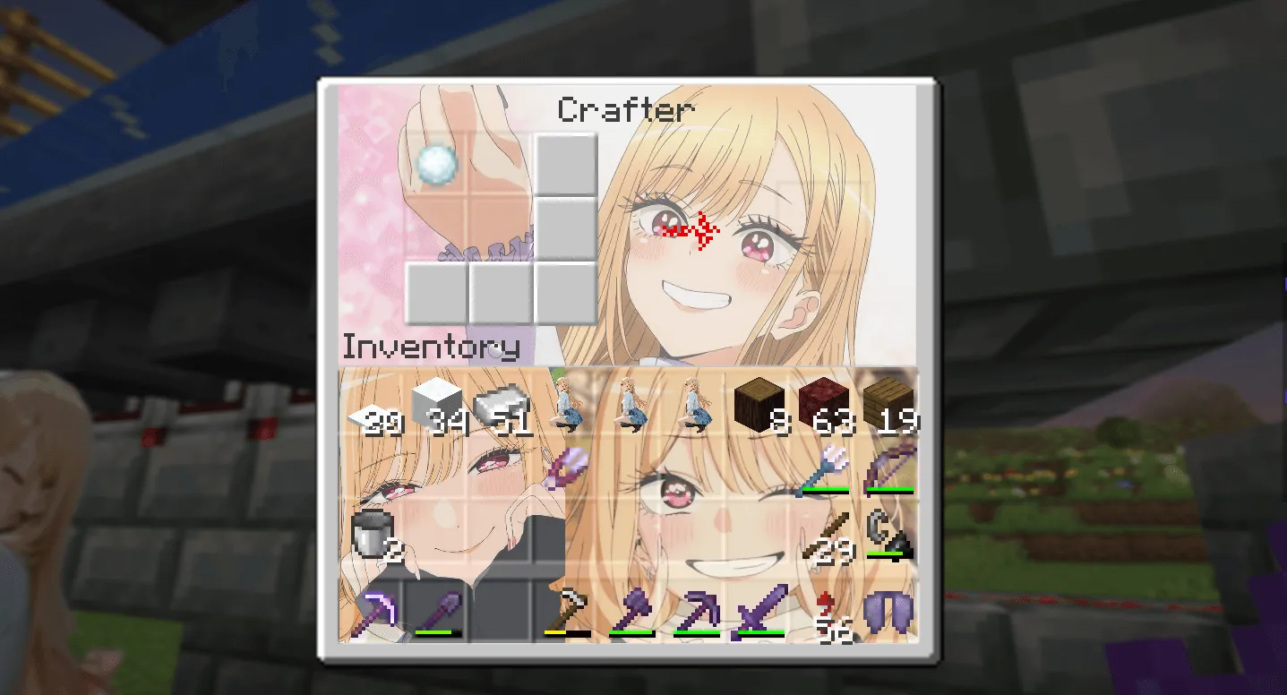 HD Marin kitagawa UI — скриншот 1 (Текстуры, Minecraft)