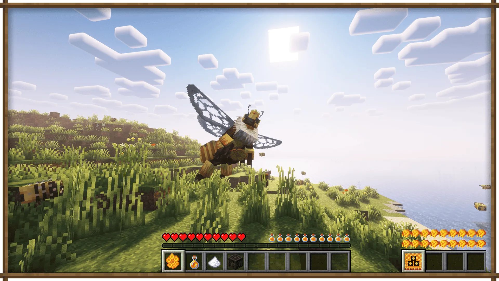 Be Bee Queen - Dragon Survival Addon — скриншот 1 (Моды, Minecraft)