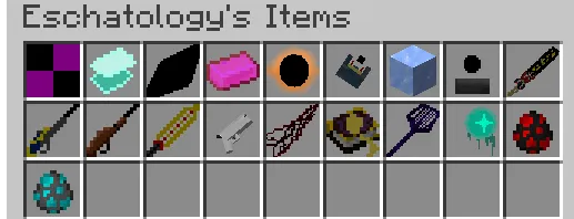 Eschatology: Bosses & Artifacts, Моды, Minecraft