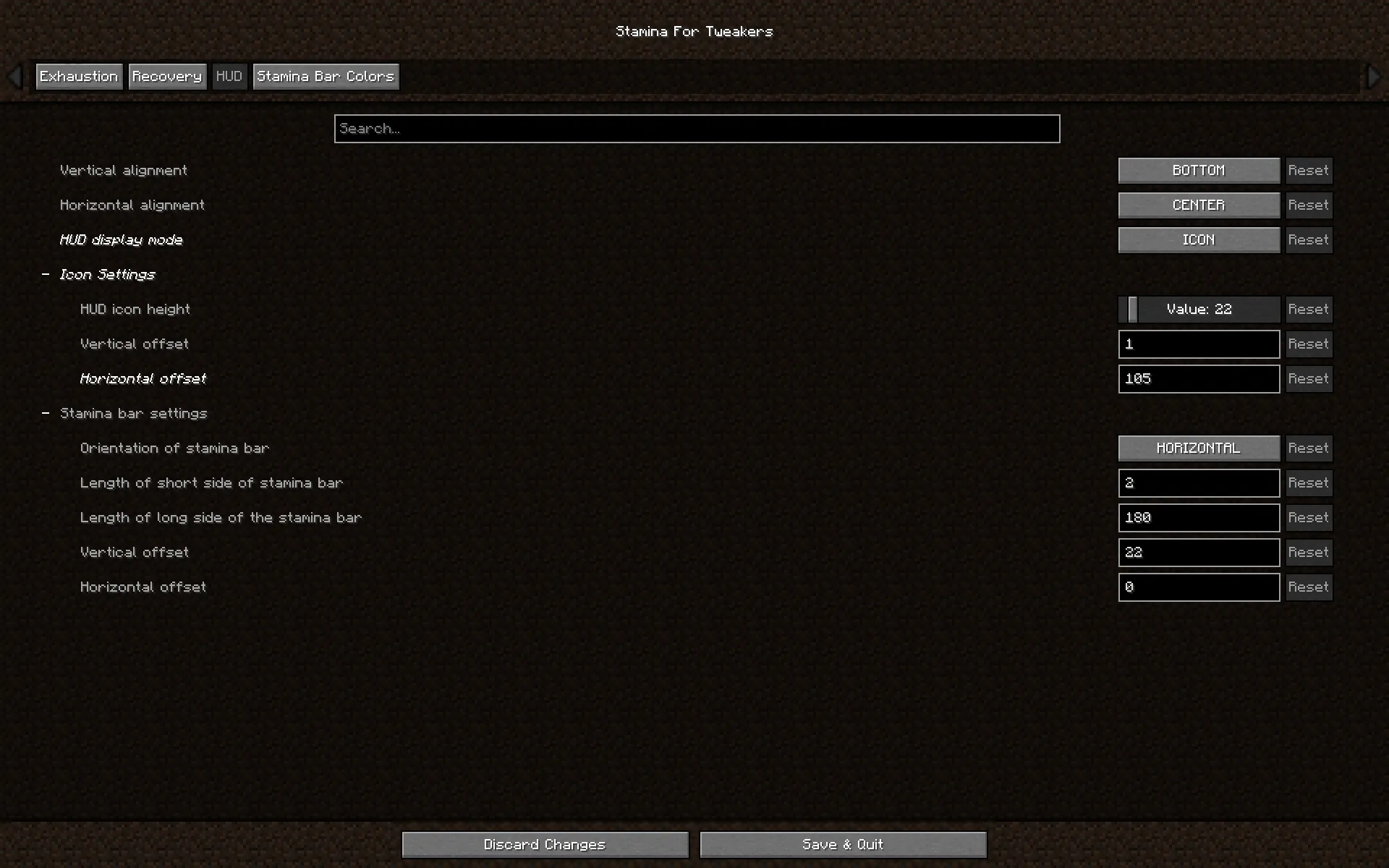 Stamina For Tweakers, Моды, Minecraft