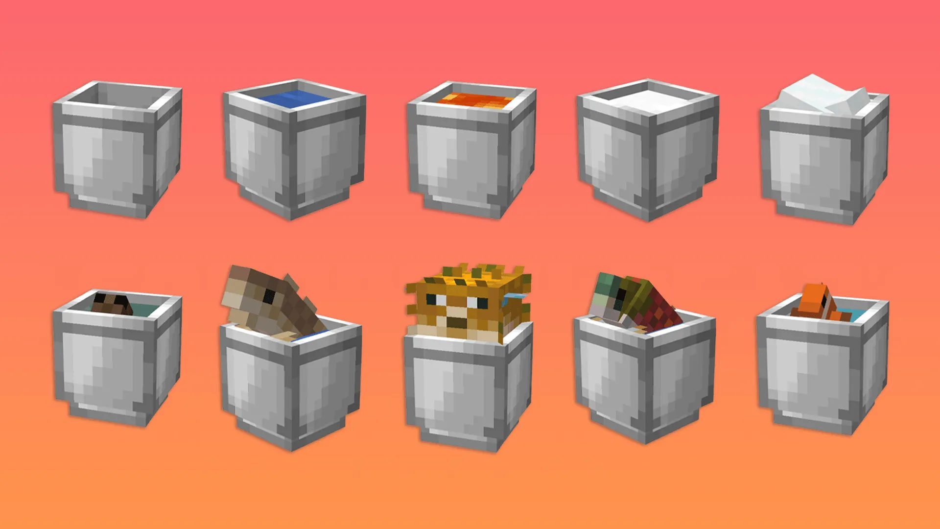 Fresh Buckets, Текстуры, Minecraft