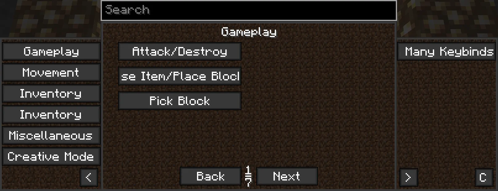 Too Many Keybinds, Моды, Minecraft