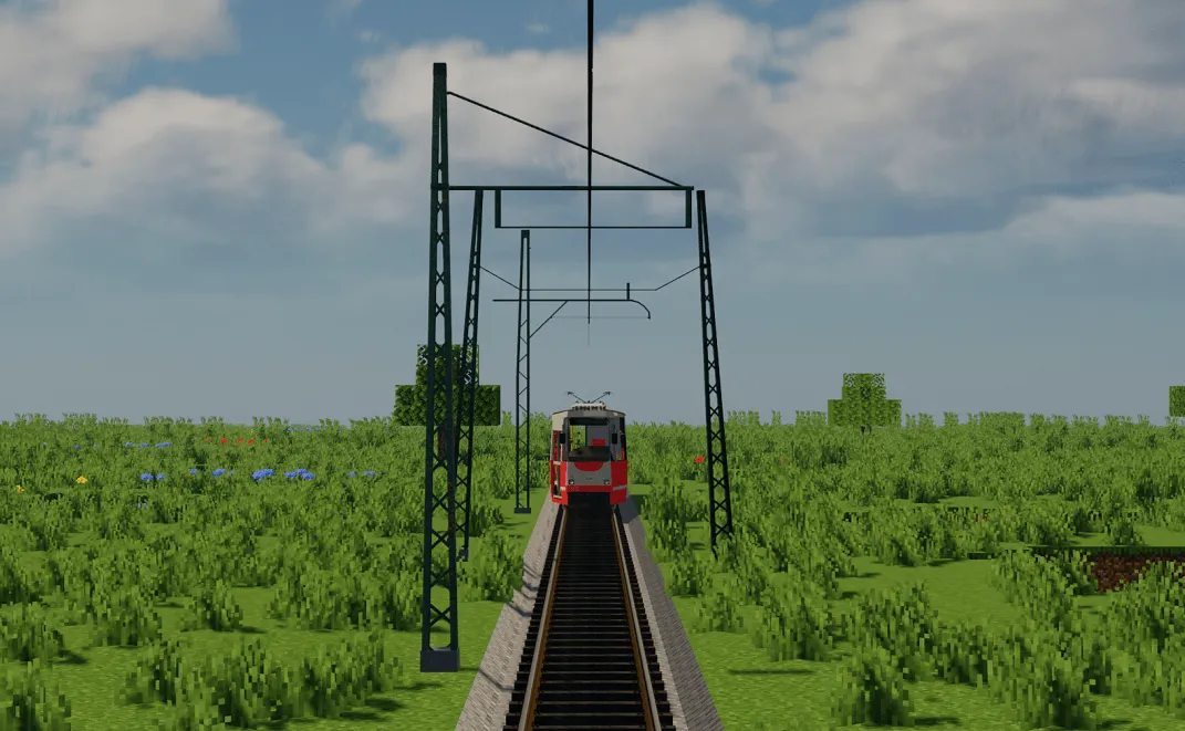 Tram Rails & Poles Pack By Krzysiek5757 [Immersive Railroading] — скриншот 4 (Дата-паки, Minecraft)