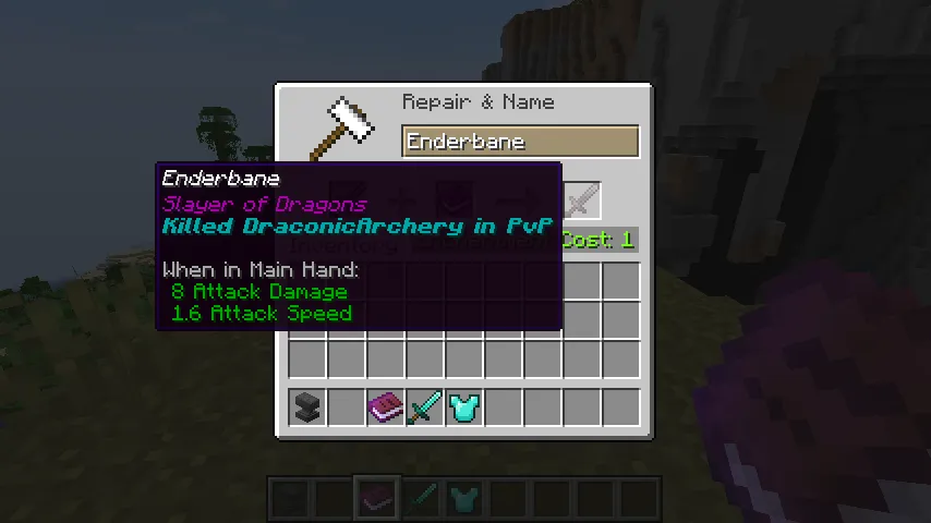 Custom Lore Anvil — скриншот 1 (Моды, Minecraft)