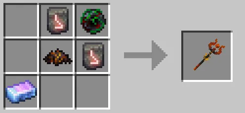 Blood Staff Recipe(Iron's Spells) — скриншот 1 (Моды, Minecraft)