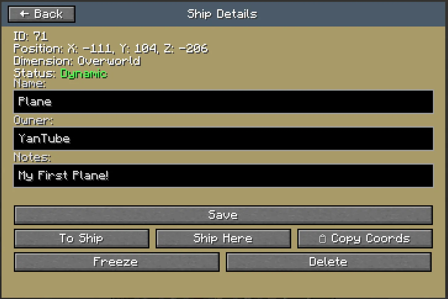 VS: Ship Retrieval Service, Моды, Minecraft