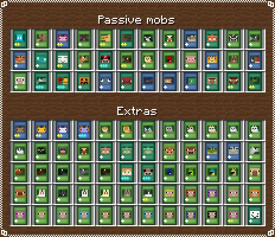 Mob Cards: End, Текстуры, Minecraft