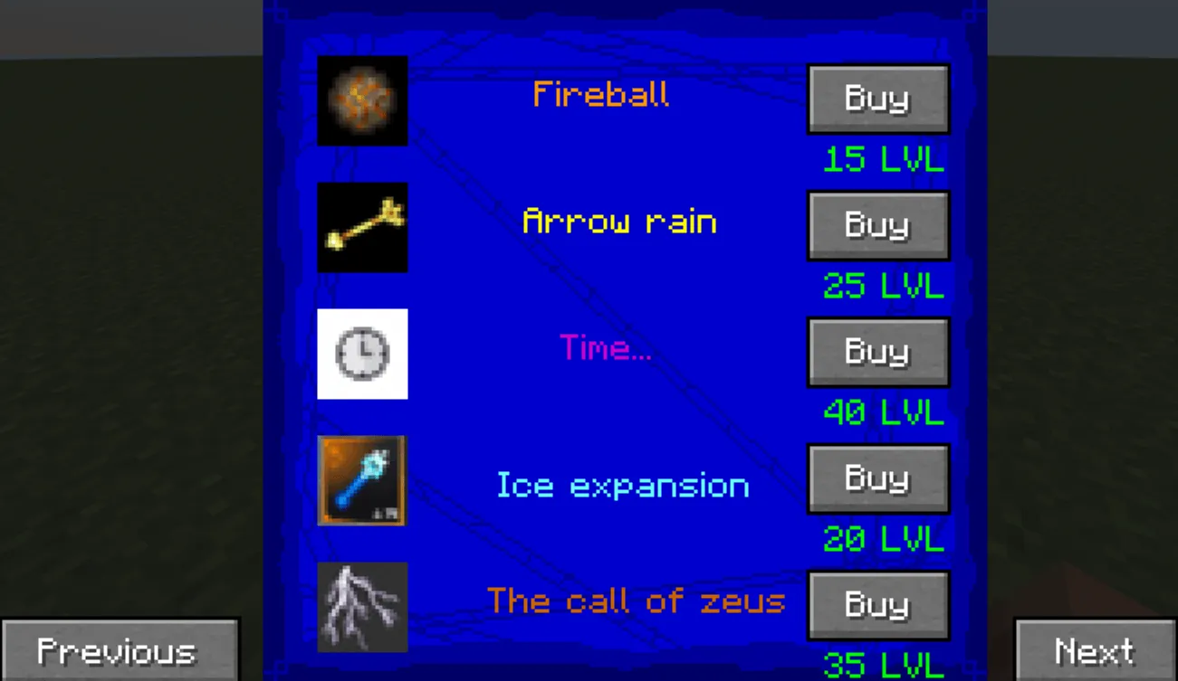 System skills, Моды, Minecraft