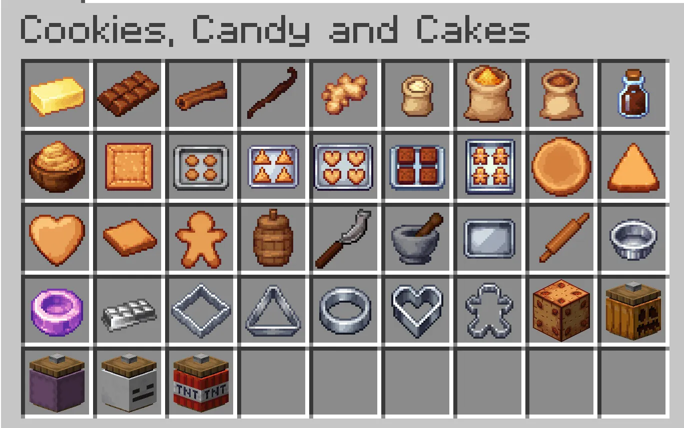 Cookies, Candy and Cakes — скриншот 2 (Моды, Minecraft)