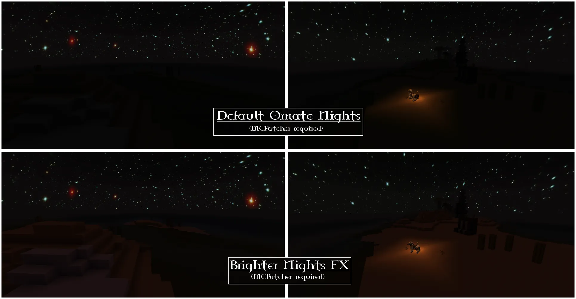 Ornate 5 Re-resurrected - FX - Brighter Nights AddOn — скриншот 2 (Текстуры, Minecraft)