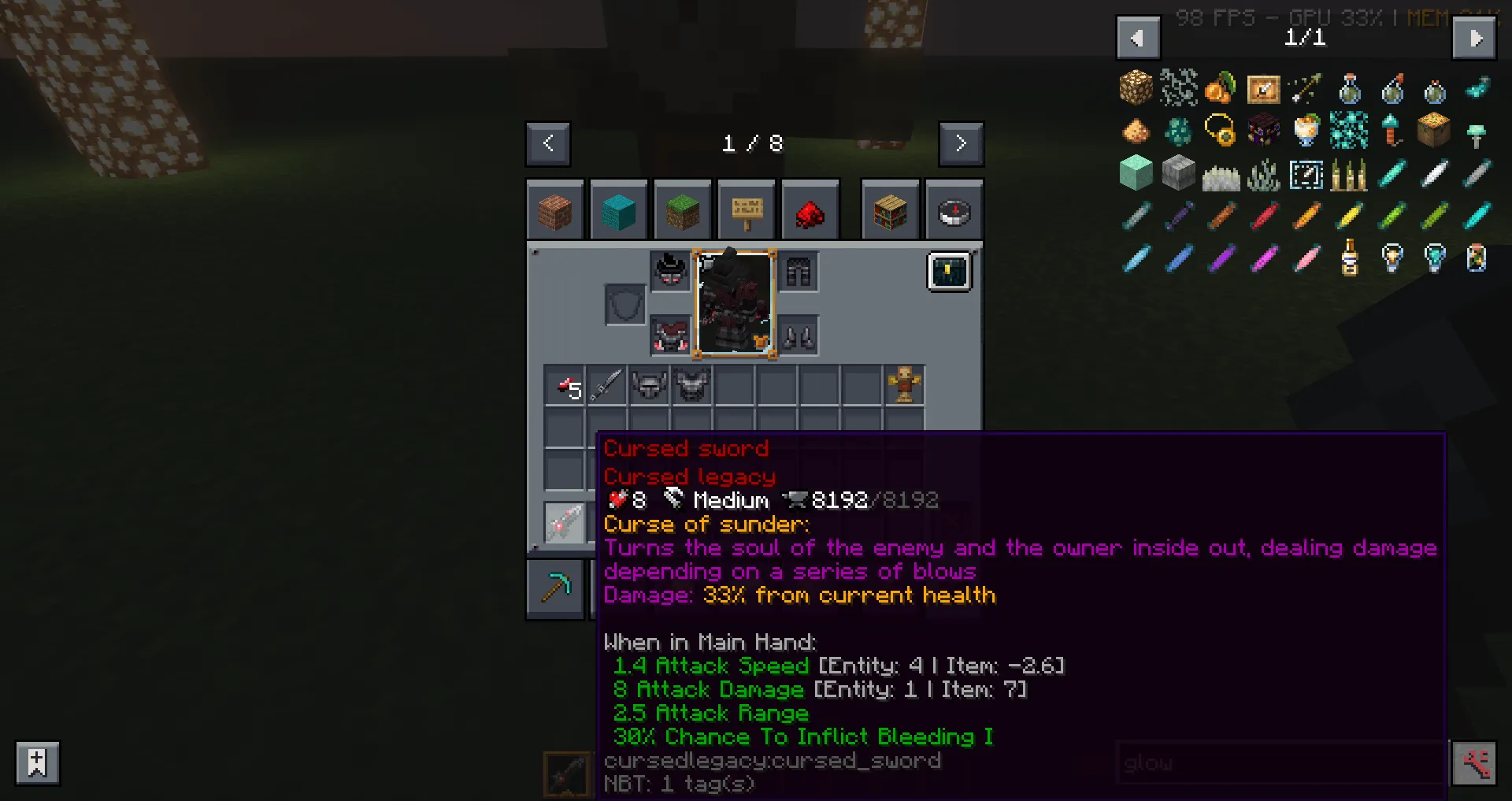 Curses Legacy, Моды, Minecraft