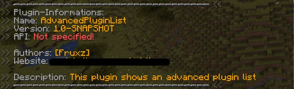 AdvancedPluginList — скриншот 1 (Плагины, Minecraft)