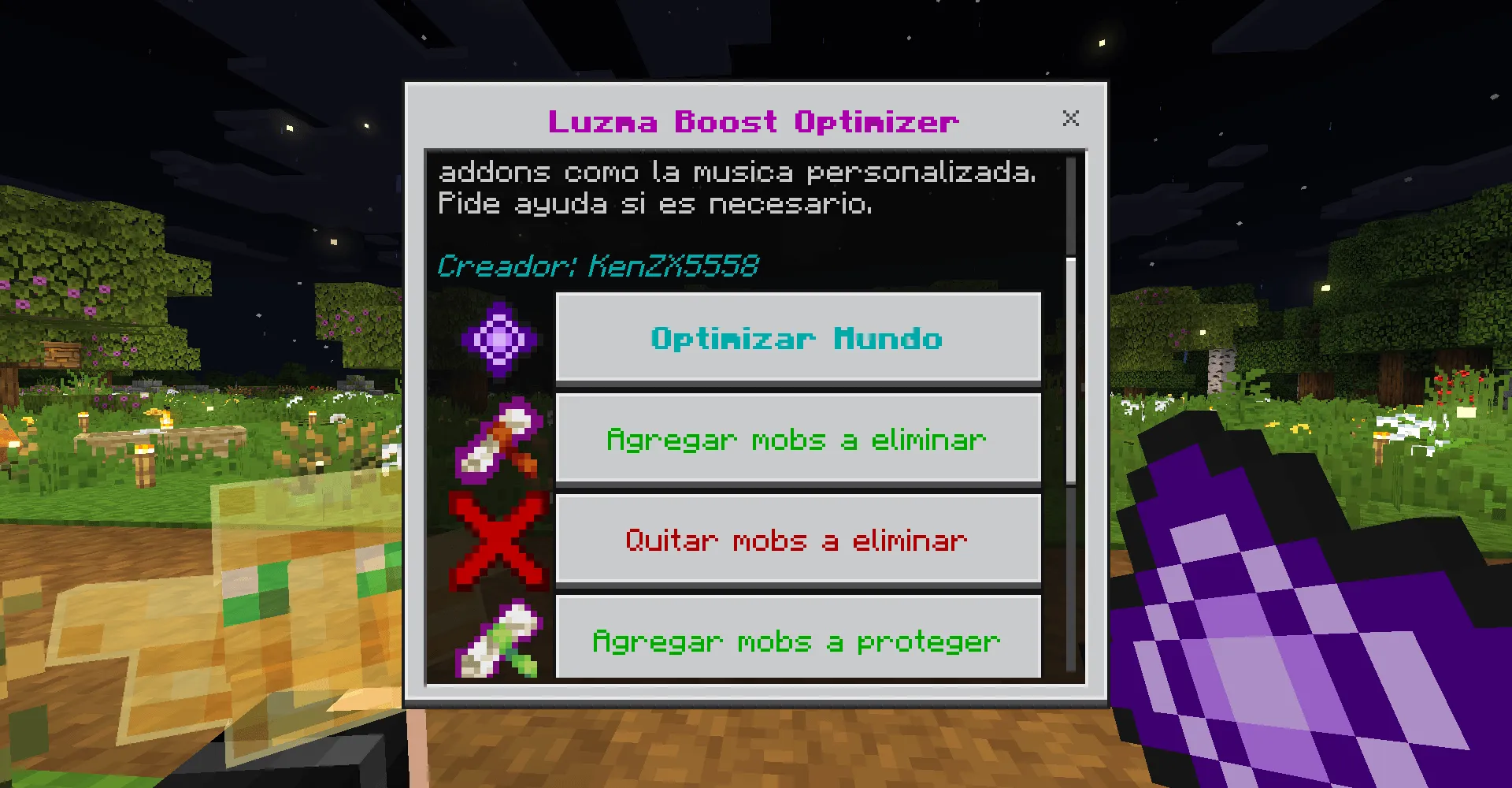 ⚡ Luzma Boost Optimizer for Bedrock (no lite) — скриншот 3 (Аддоны, Minecraft)