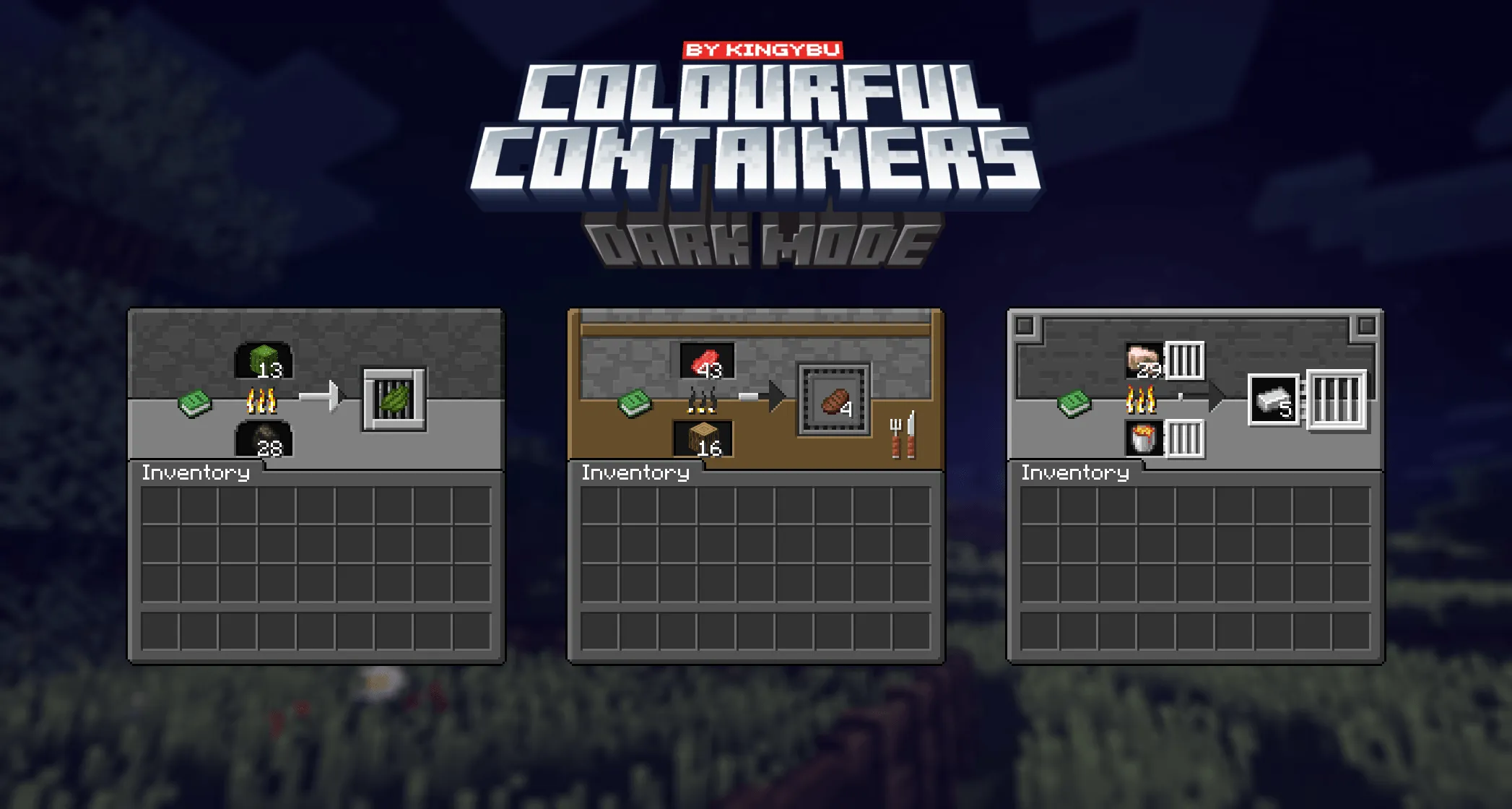 Mandalas GUI x Colorful Containers GUI Dark Mode — скриншот 3 (Текстуры, Minecraft)