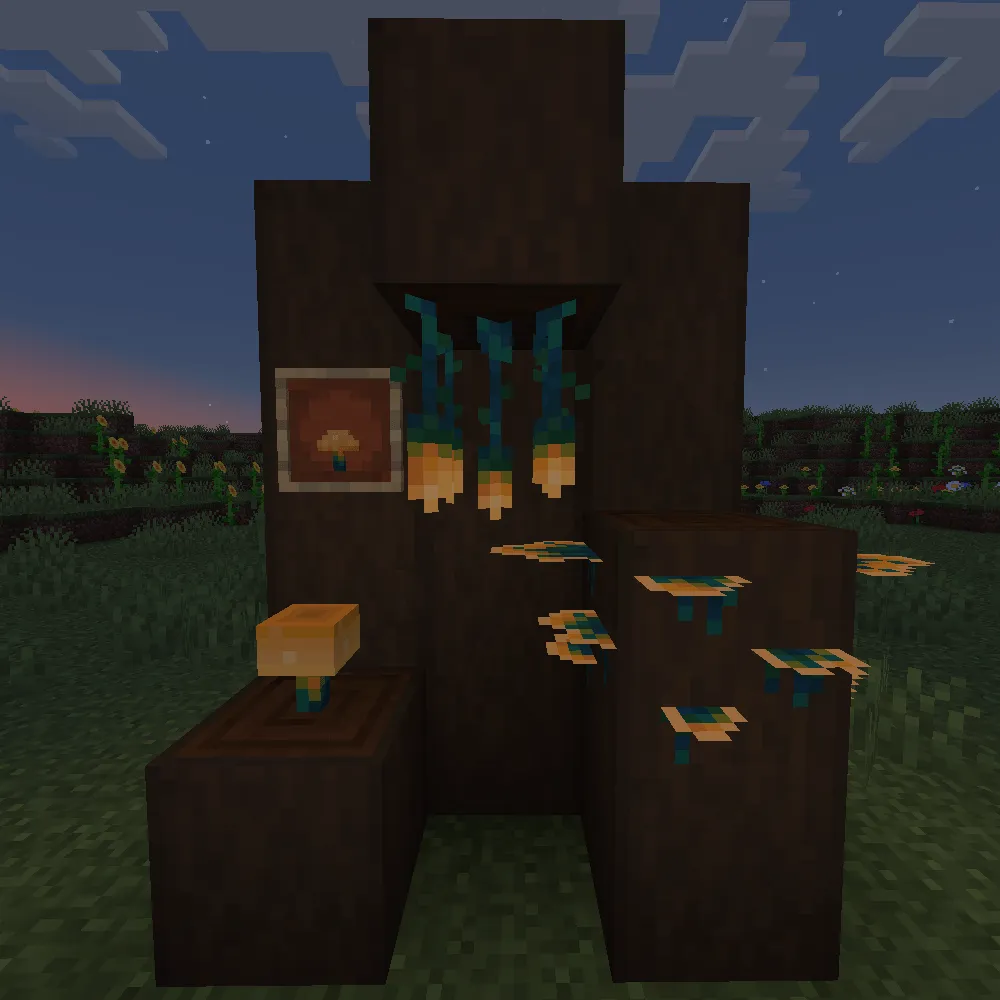 Brunozamp's Glowing Mushrooms, Текстуры, Minecraft