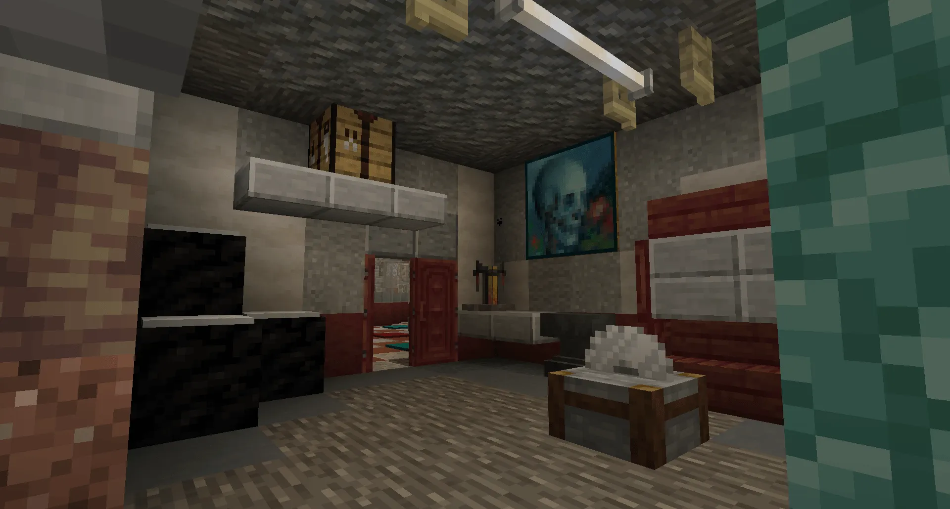 Nuclear Hideout | Modern Zombie Apocalypse Fallout Bunker | PaleoTech — скриншот 6 (Карты, Minecraft)