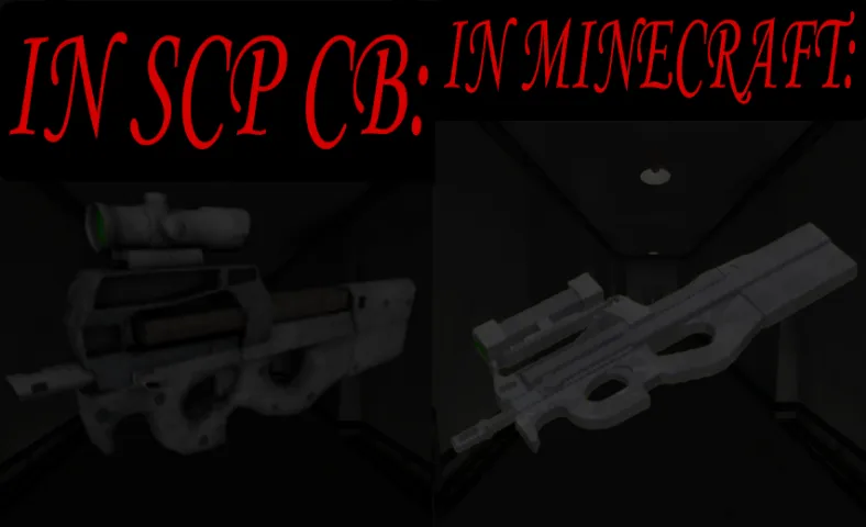 SCP - Containment Breach:WEAPONS — скриншот 1 (Моды, Minecraft)