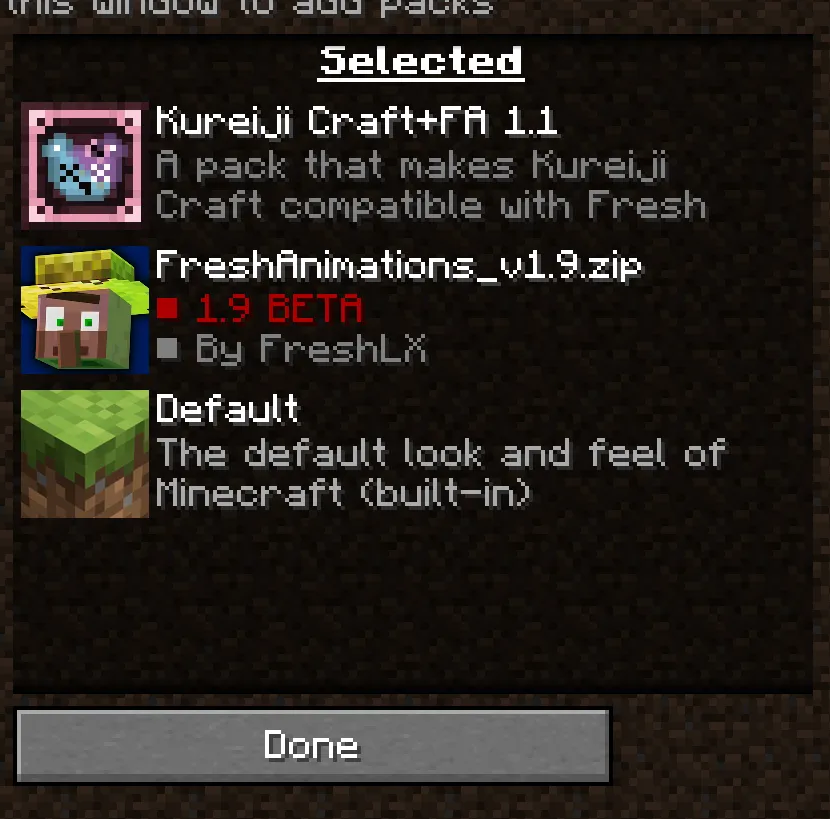 Kureiji Craft x Fresh Animations — скриншот 1 (Текстуры, Minecraft)