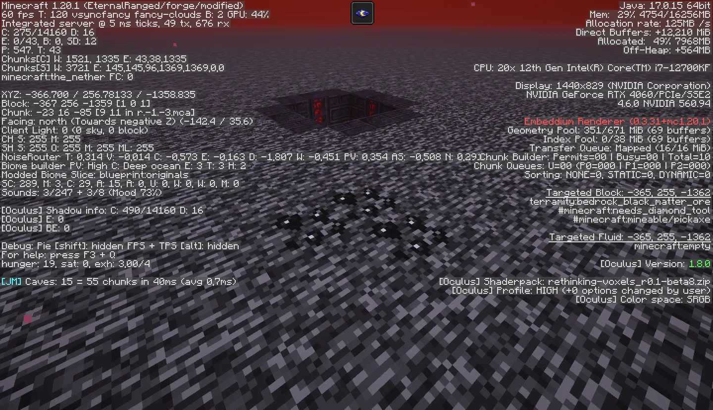 Terramity Black Matter Ore Fix With Amplified Nether — скриншот 2 (Дата-паки, Minecraft)