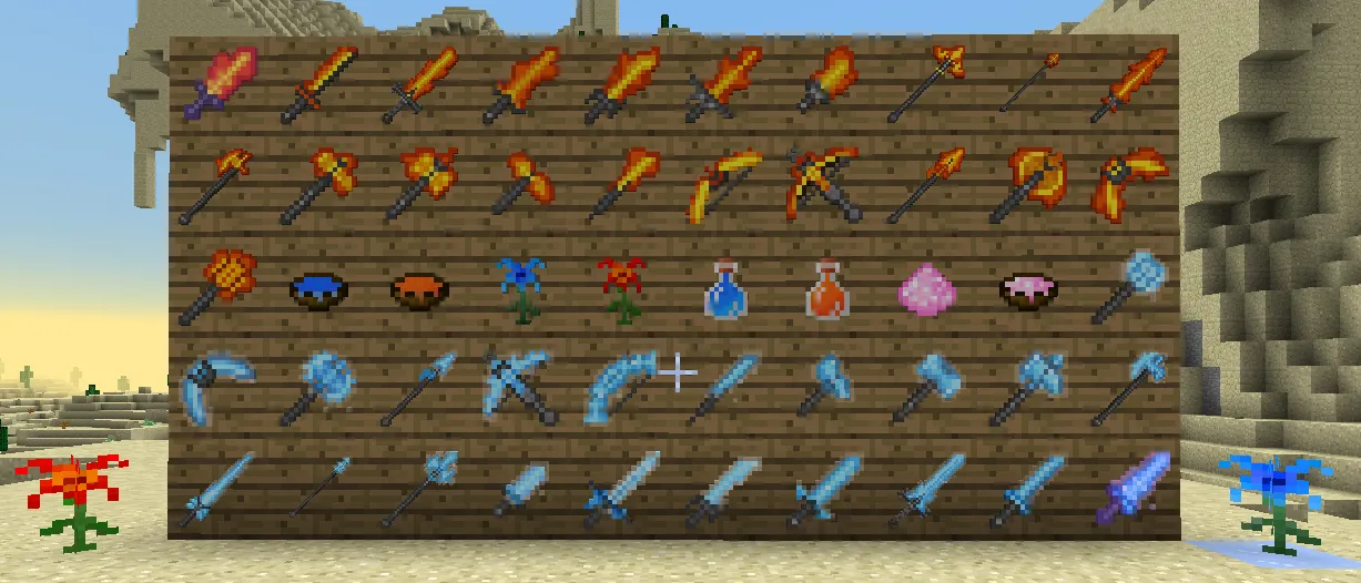 Animated And Emissive: Ice and Fire and Spartan Weaponry, Текстуры, Minecraft