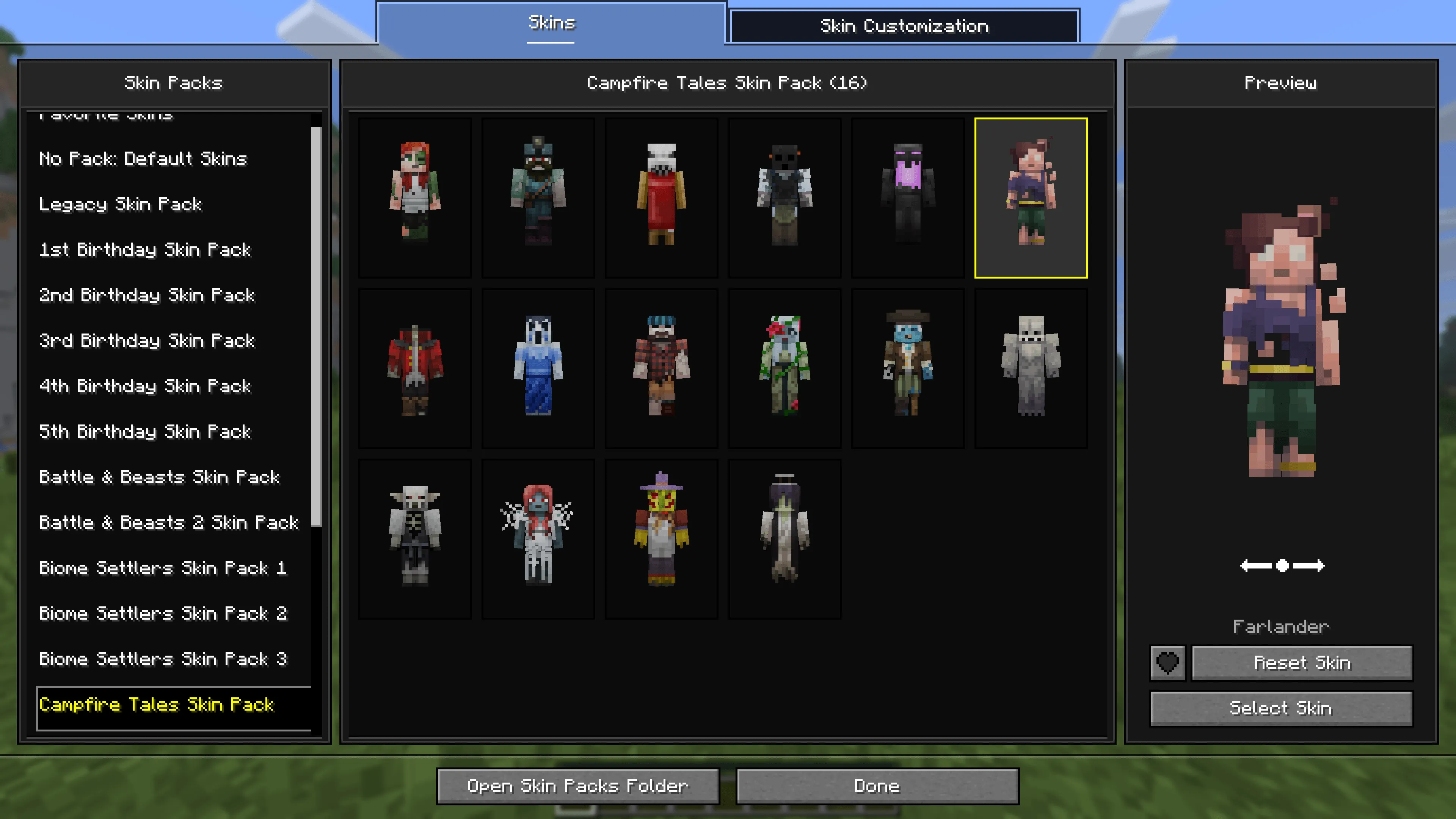 Bedrock Skins, Моды, Minecraft