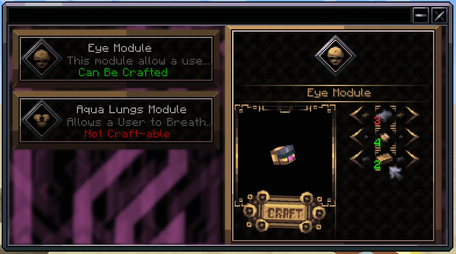 Astran, Моды, Minecraft