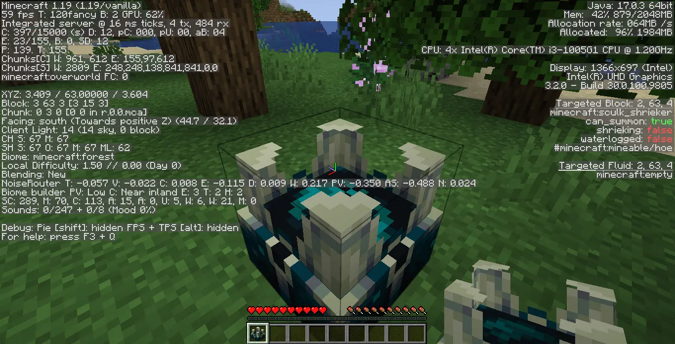 Sculk Shriekers Always Spawn Wardens, Текстуры, Minecraft