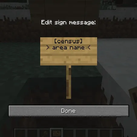 Census Signs — скриншот 2 (Плагины, Minecraft)