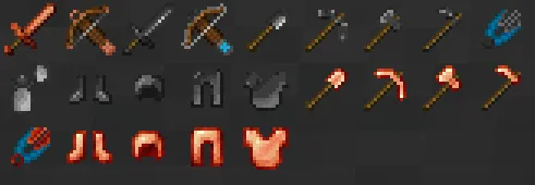 Material Elements: Armor, Tools and Weapons, Моды, Minecraft