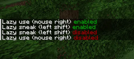 LazyKeys, Моды, Minecraft