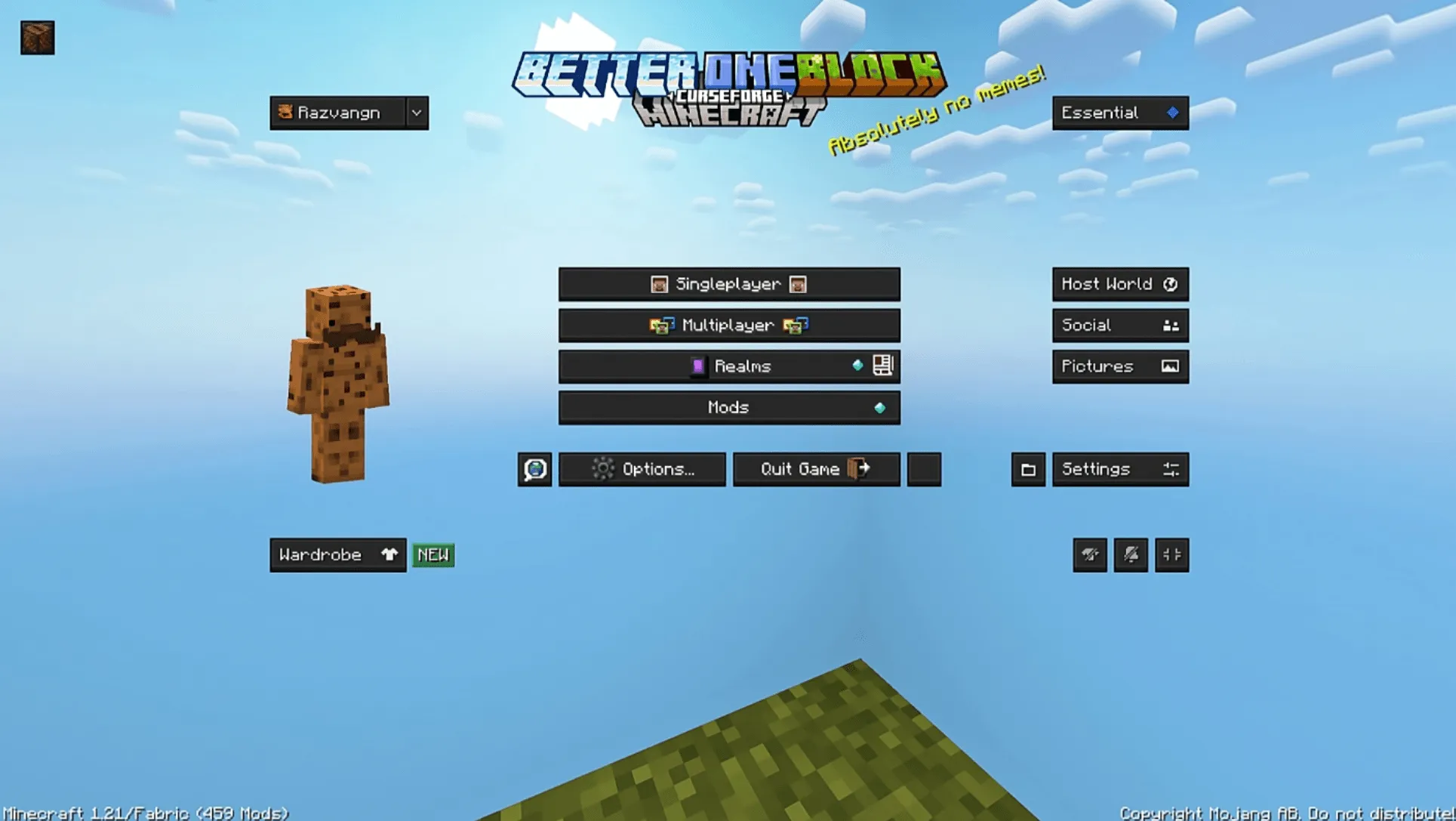 Better OneBlock Panorama, Текстуры, Minecraft