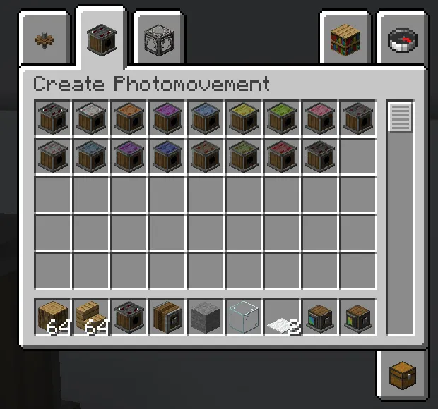Create Photomovement, Моды, Minecraft