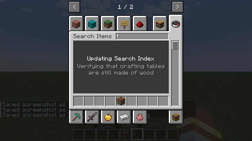 Optimized Recipe Book (ORB), Моды, Minecraft