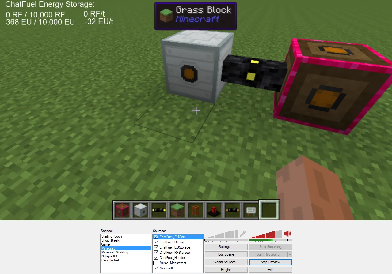 ChatFuel, Моды, Minecraft