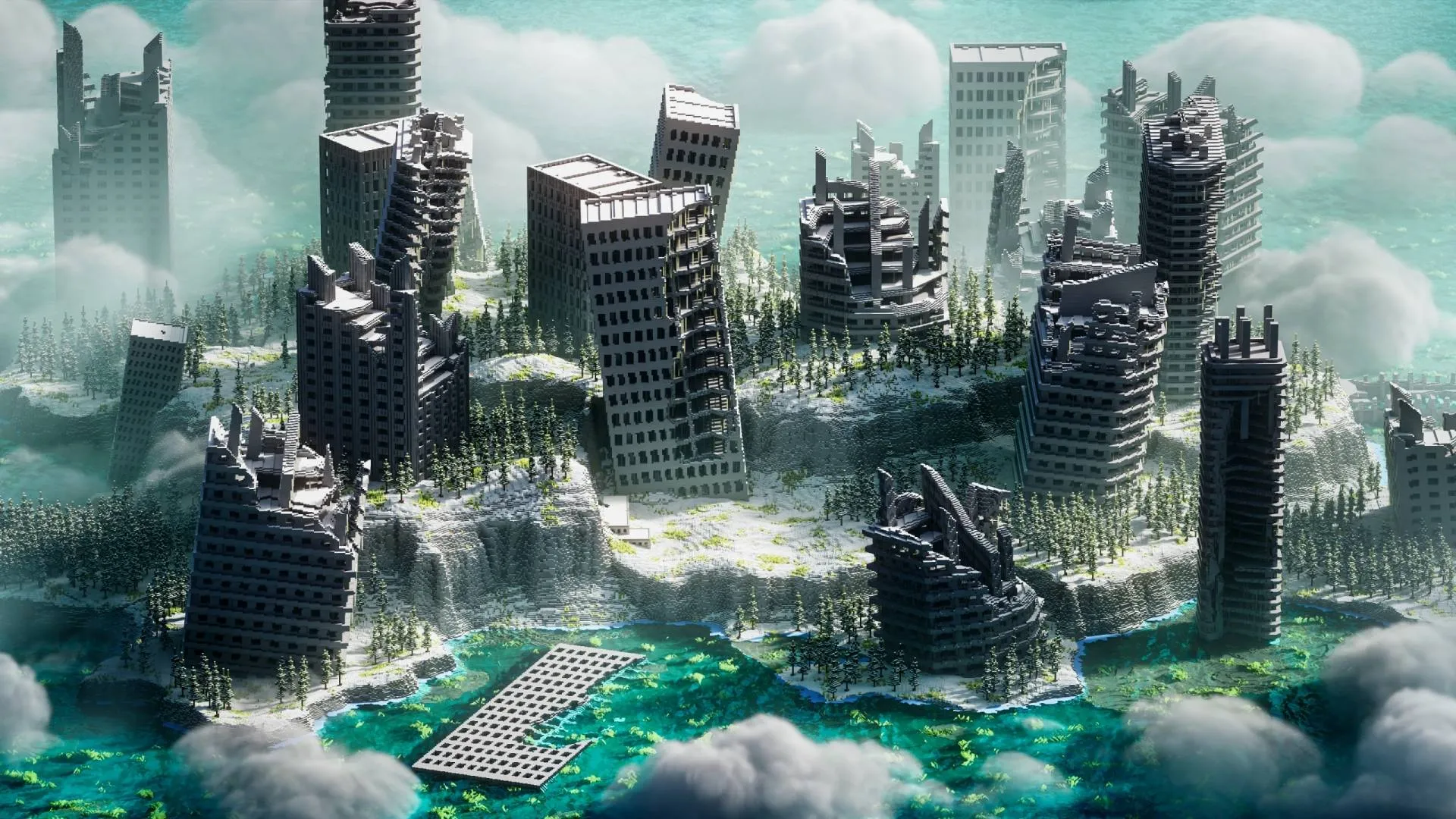 Abandoned City - Survival World — скриншот 1 (Карты, Minecraft)