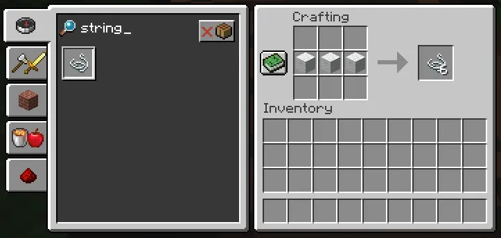 String from Wool Recipe, Моды, Minecraft