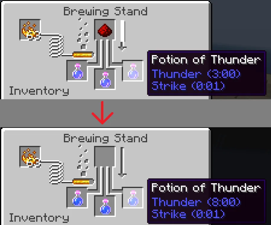 Potion of Thunder — скриншот 2 (Моды, Minecraft)