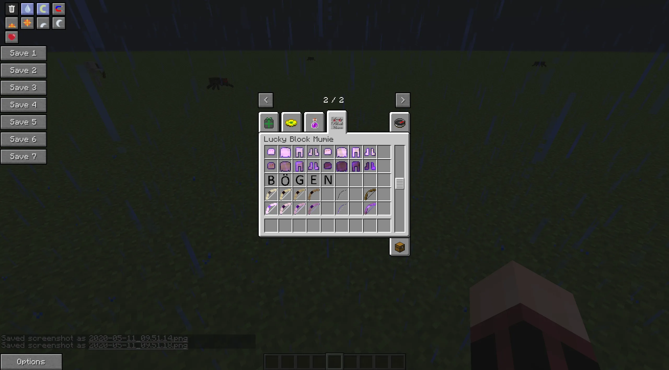 Lucky Block Mumie, Кастомизации, Minecraft