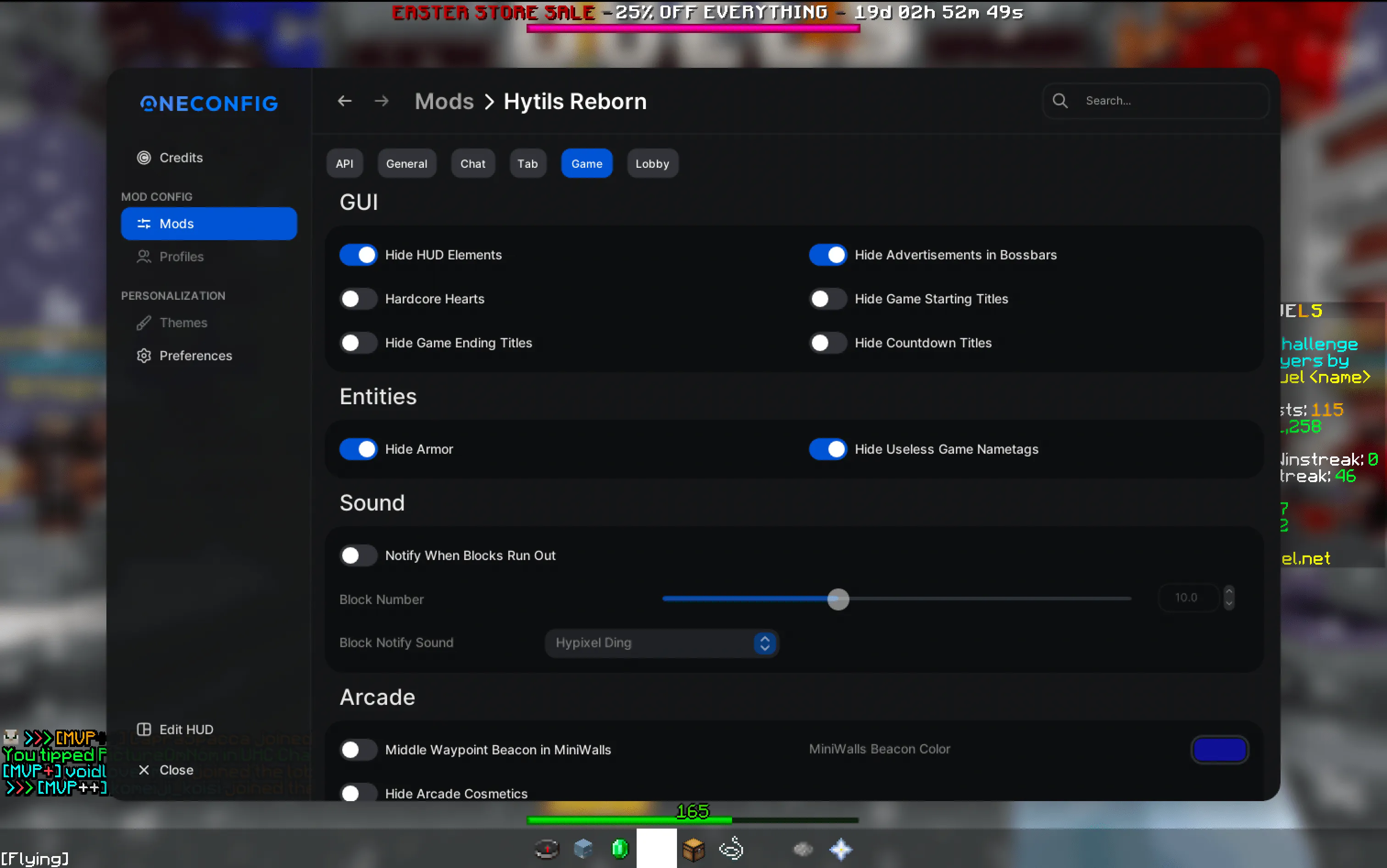Hytils Reborn, Моды, Minecraft
