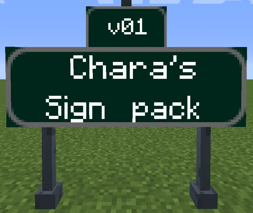 Chara's Sign Pack — скриншот 1 (Аддоны, Minecraft)