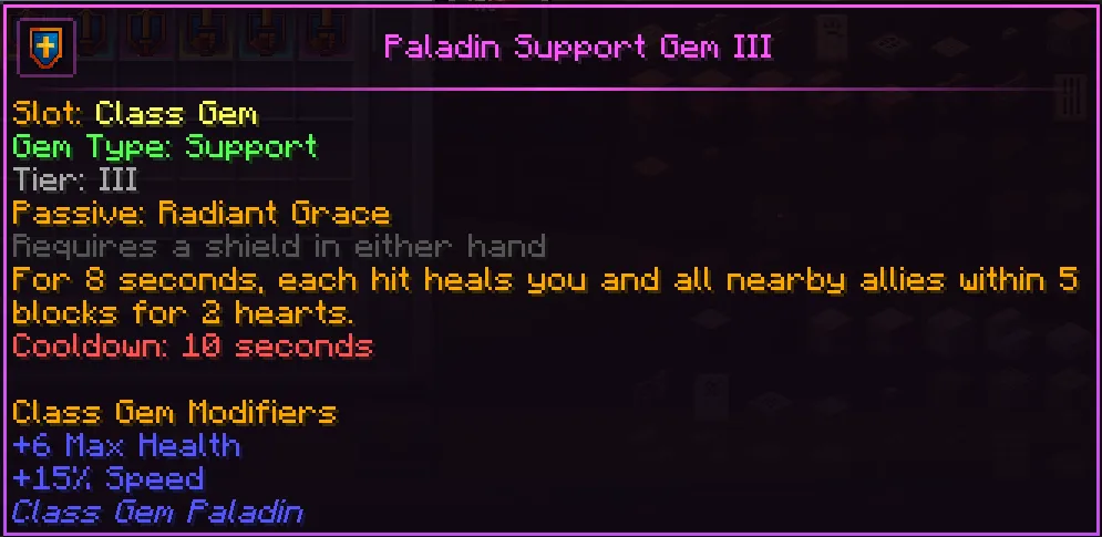 Class Gem: Paladin, Моды, Minecraft