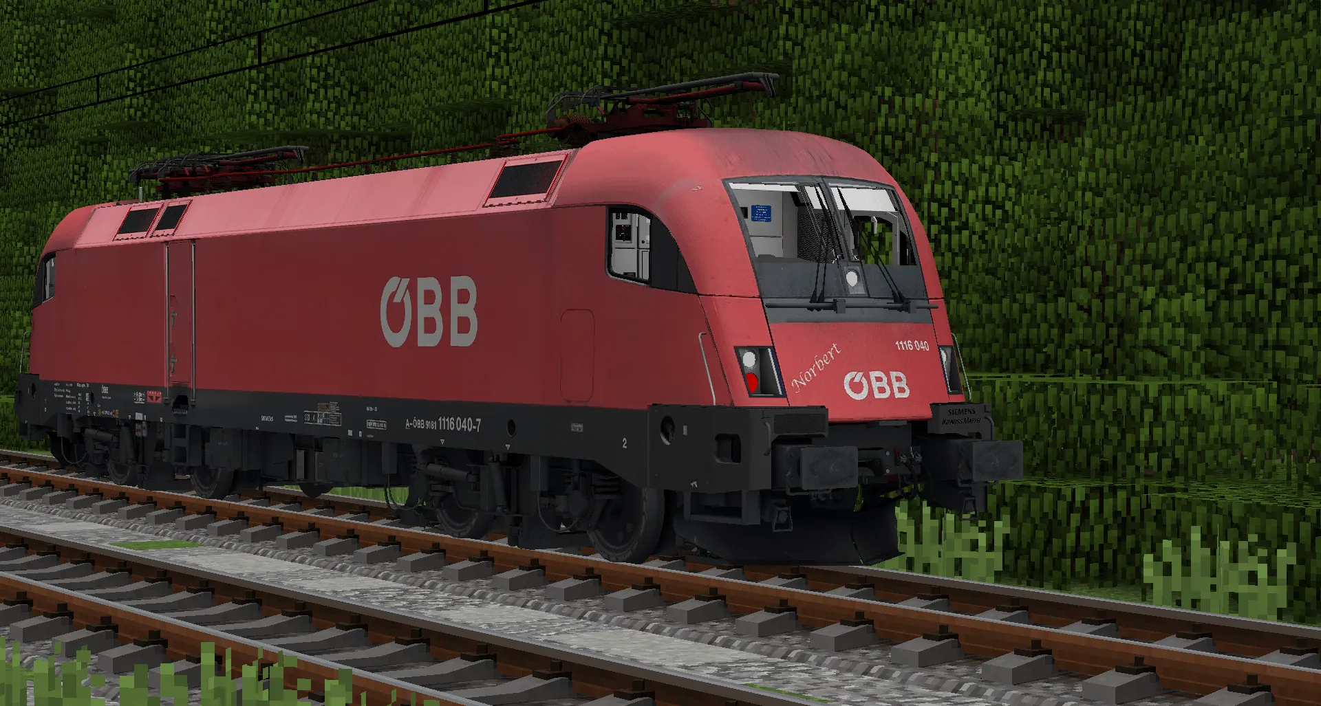 [IR/Immersiverailroading] ES64U2 Akiem MÁV RAIL TOURS Taurus — скриншот 6 (Текстуры, Minecraft)