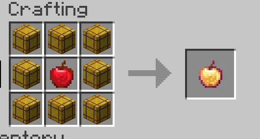 (hard) enchanted gold apple recipe, Моды, Minecraft