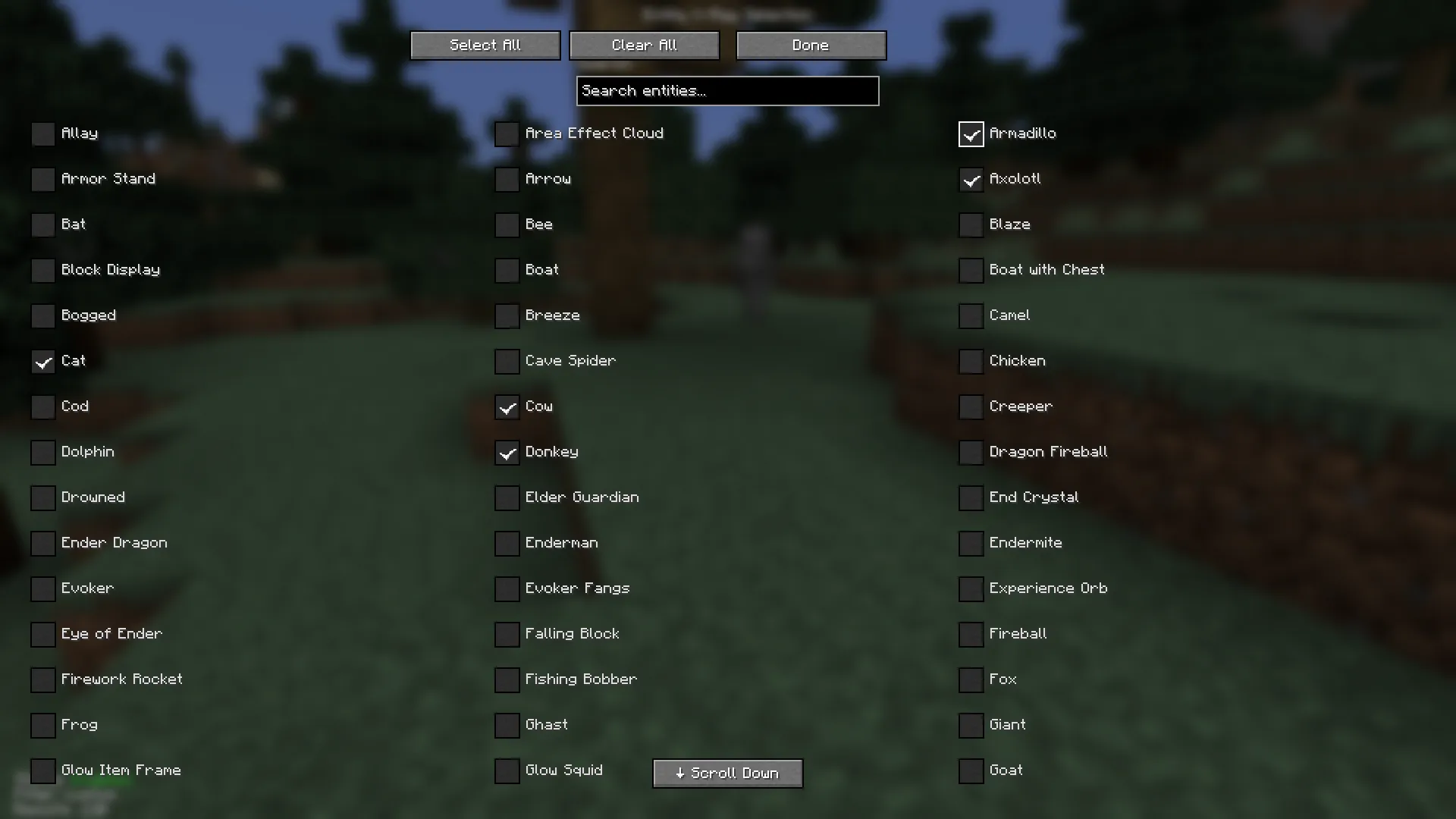 (Fabric/Quilt) EntityXray - Find Any Mob/Players — скриншот 3 (Моды, Minecraft)