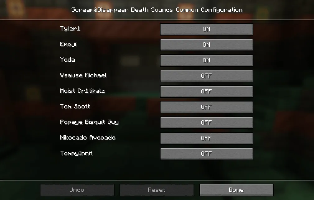 Scream & Disappear Death Sounds — скриншот 1 (Моды, Minecraft)