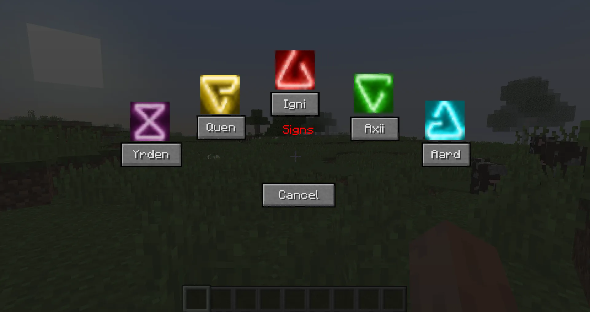 Witcher Signs, Моды, Minecraft